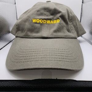 NWT Woodward Action Sports Camp Dad Hat Mens Olive Green Yellow Embroidered